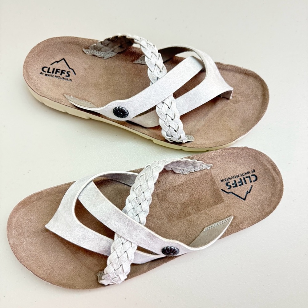 Cliffs by White Mountain Braided White Sandals